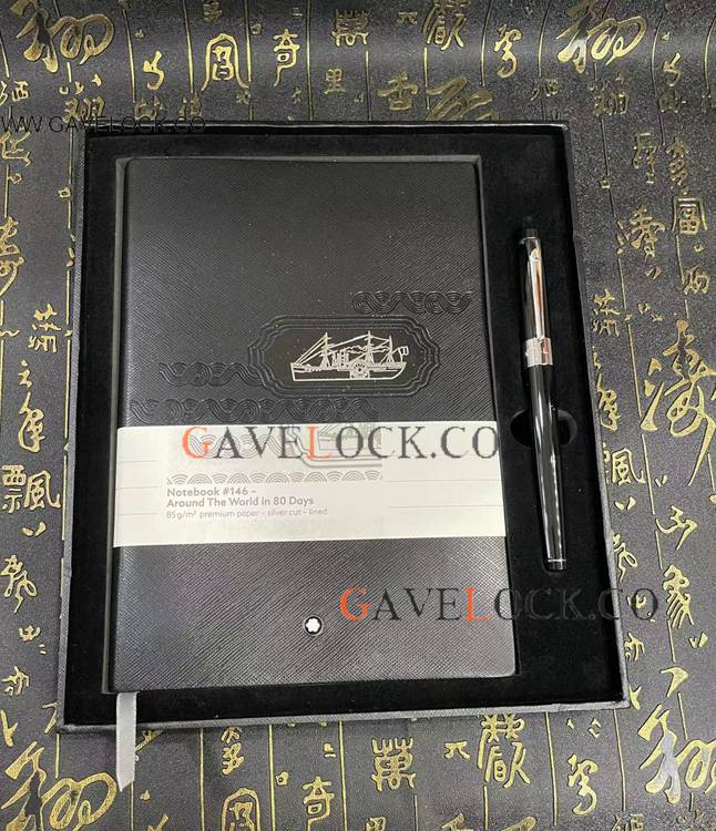 Set with Montblanc Rollerball and Around the World Notepad Black Set with Montblanc Rollerball and Around the World Notepad Black